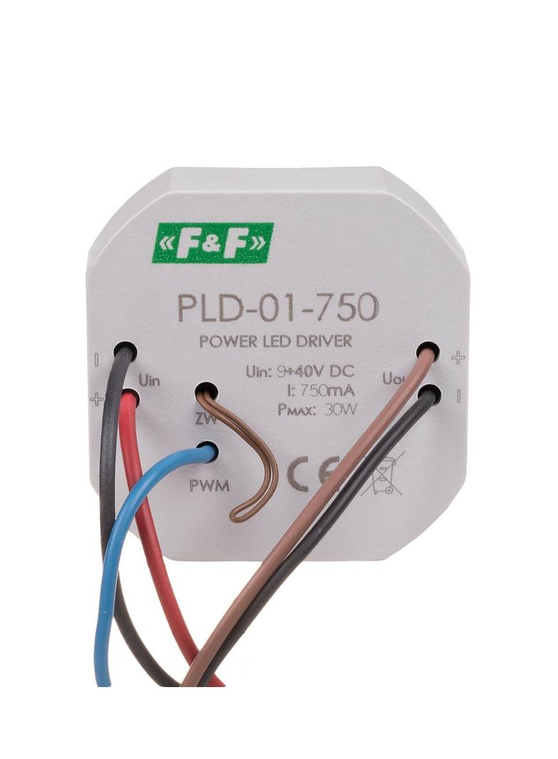 Zasilacz LED mocy nap. wej. 5-40V DC montaż w puszce fi61 750W PLD-01-750 F&F