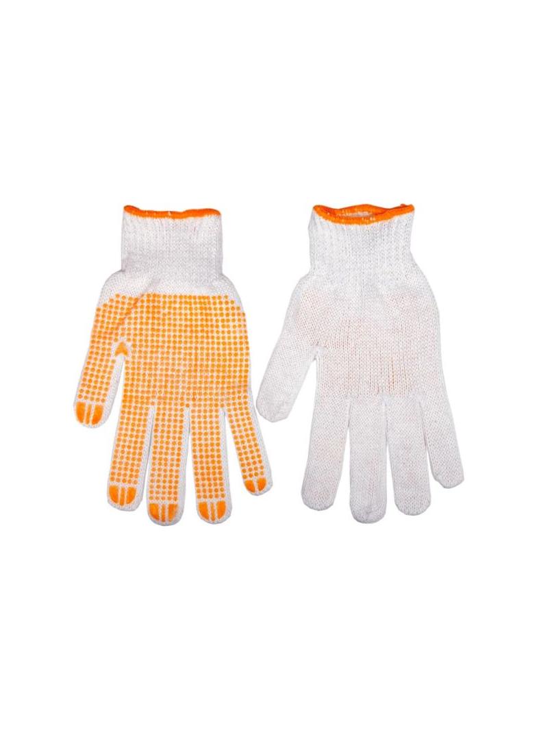 Rękawice robocze, dzianina bawełniana jednostronnie nakrapiana PCV, 10"