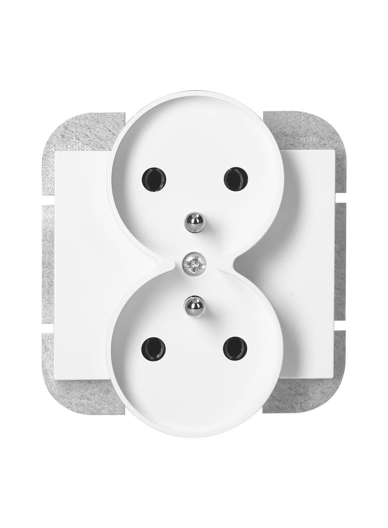 Gniazdo podwójne podtynkowe 2x2P+Z Onyx, 16A, 250V, PT-6OR, biały OR-OE-7506/W ORNO