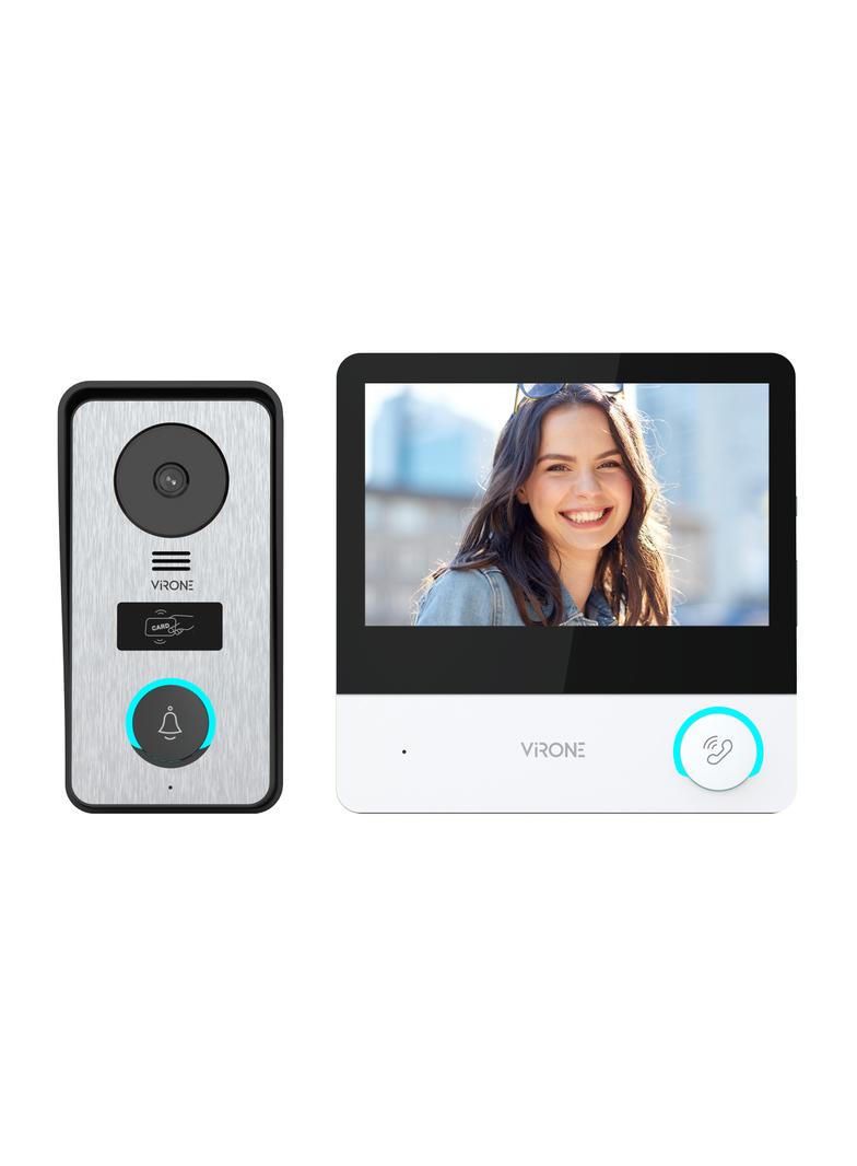 Wideodomofon domofon FULL HD 7 cal polskie menu czytnik RFID daszek furtka + brama CETI VDP-60FHD OR