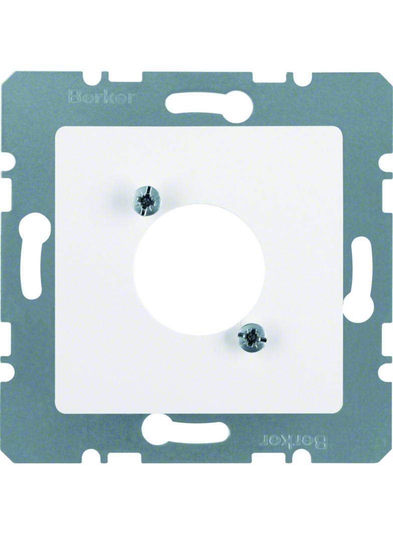 BERKER S.1/B.3/B.7 Płytka centralna do okrągłych łączy wtykowych XLR D-Serie biały 14121909 HAGER