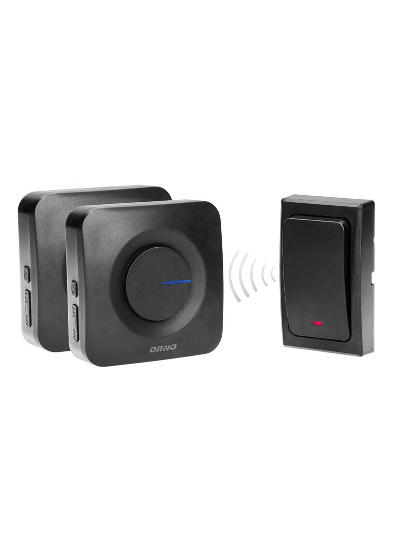 Dzwonek bezprzewodowy ONDO 2 AC z dwoma odbiornikami sieciowy przycisk bezbateryjny learning syst OR