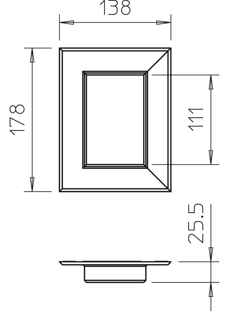 G-AWAG70110RW, Maskownica przejścia przez ścianę