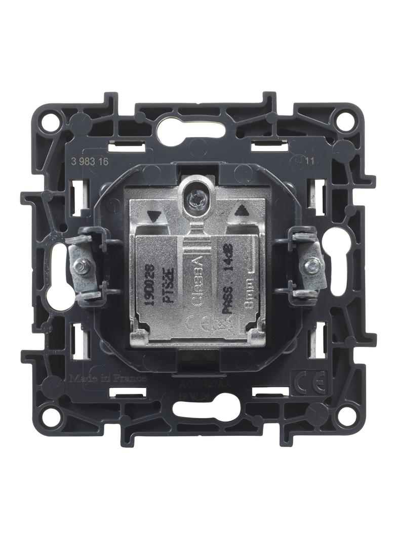 Niloe Step - gniazdo TV-R-SAT przelotowe, 14 dB- kolor aluminium, Legrand