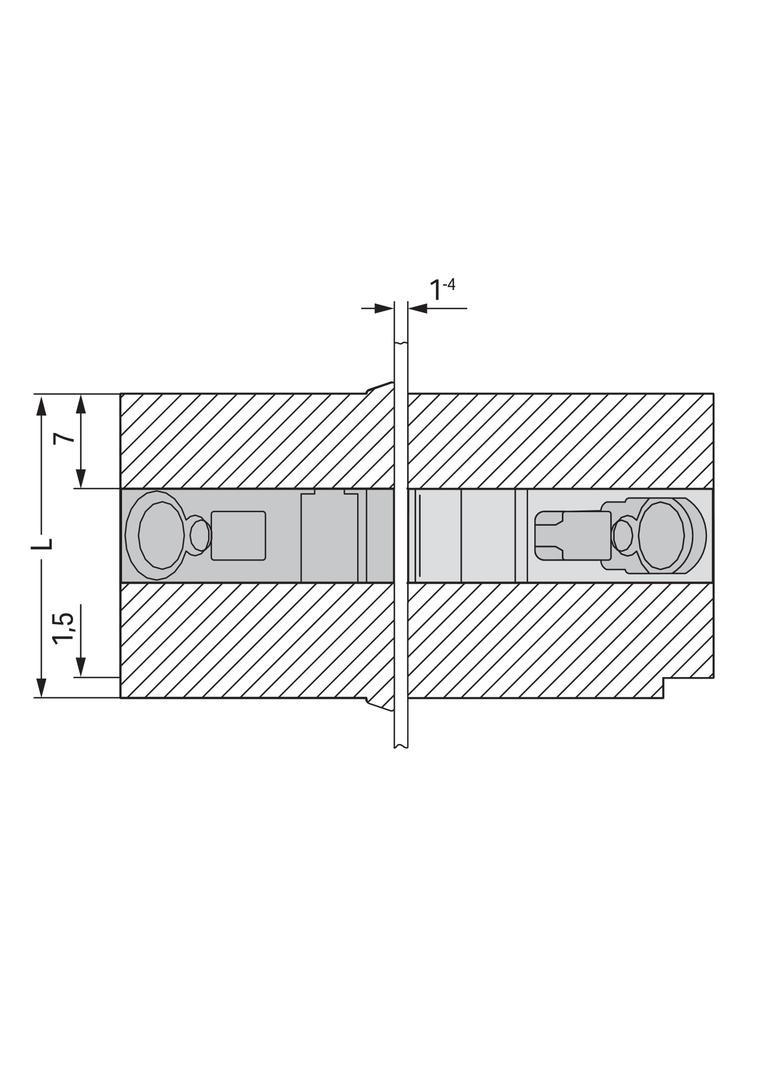 złączka przepustowa wewnętrzna 4 mm2