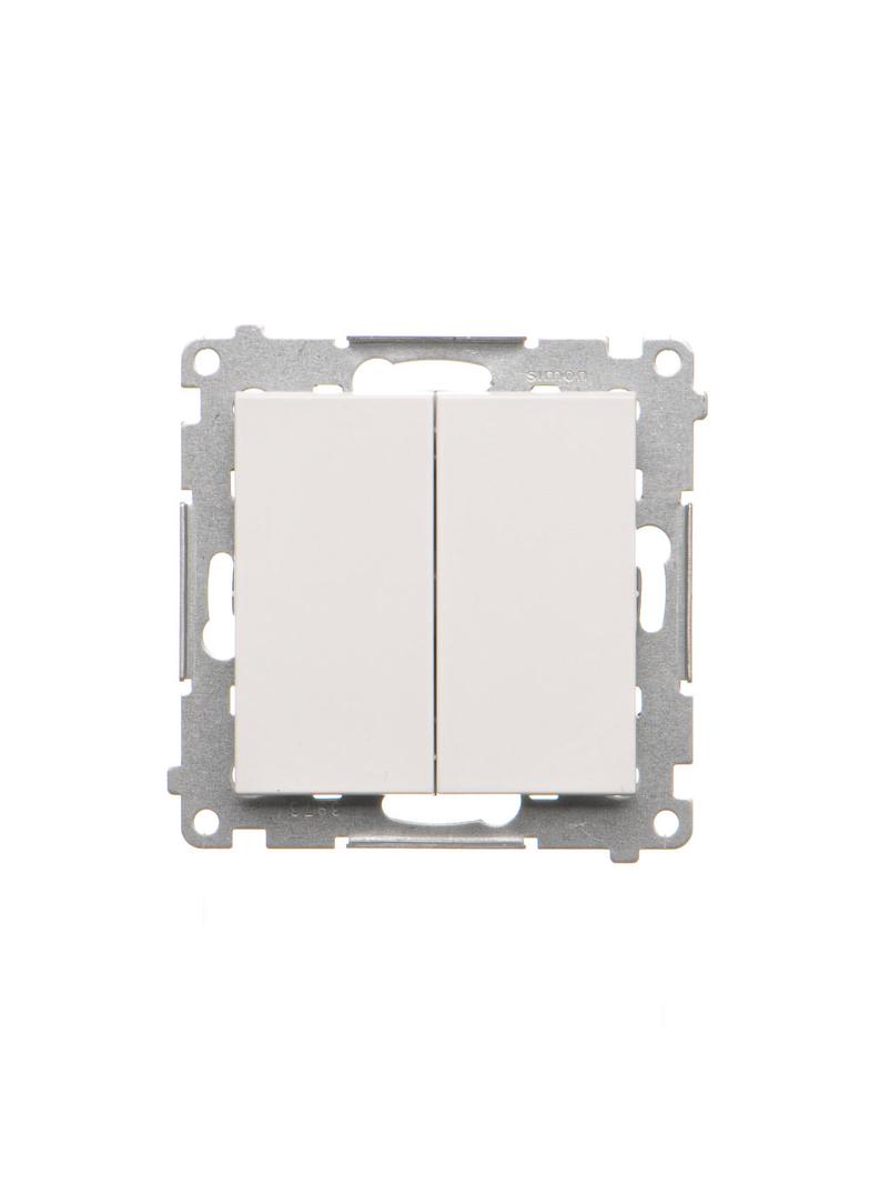 Simon 55 Przycisk zwierny poczwórny 10 AXm szybkozłączka Biały mat