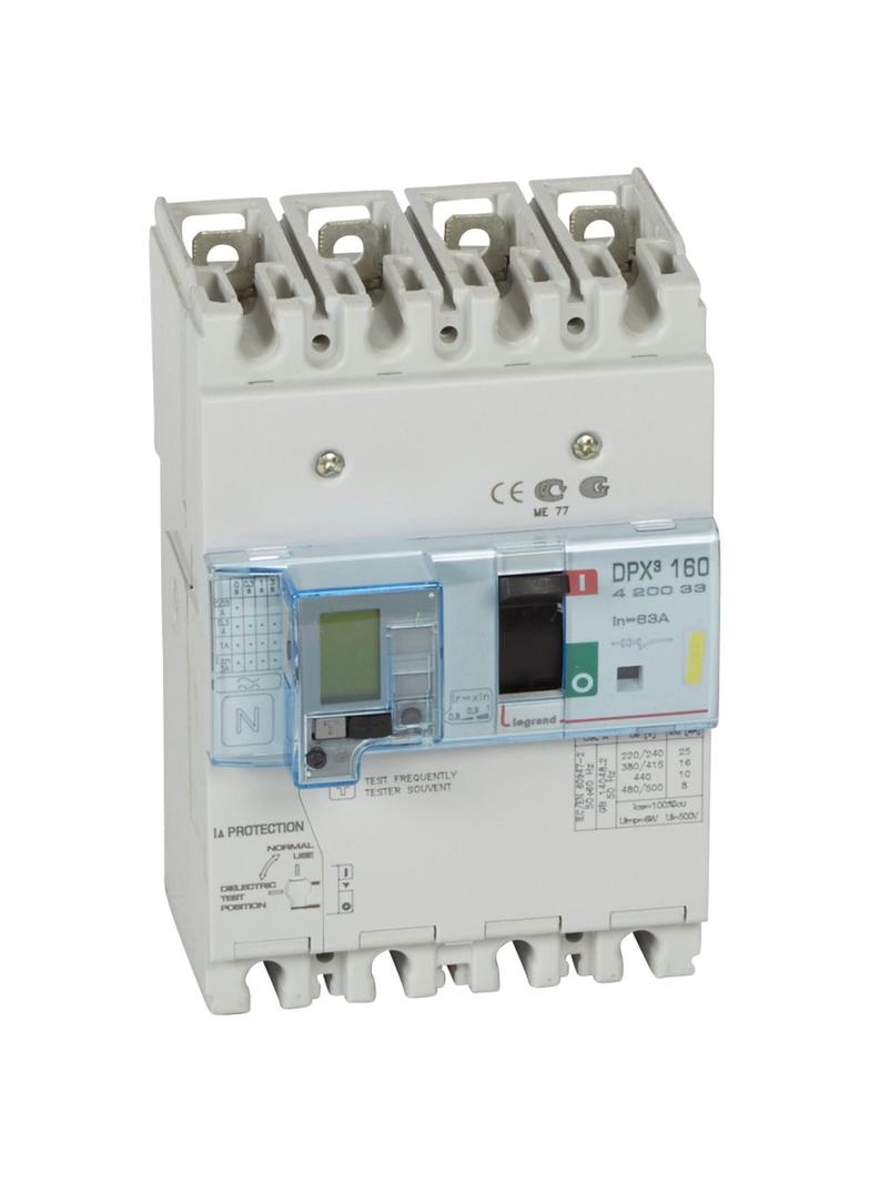 Wyłącznik DPX3 160 Z Zab. R-Pr. 4P 63A 16kA 420033 LEGRAND