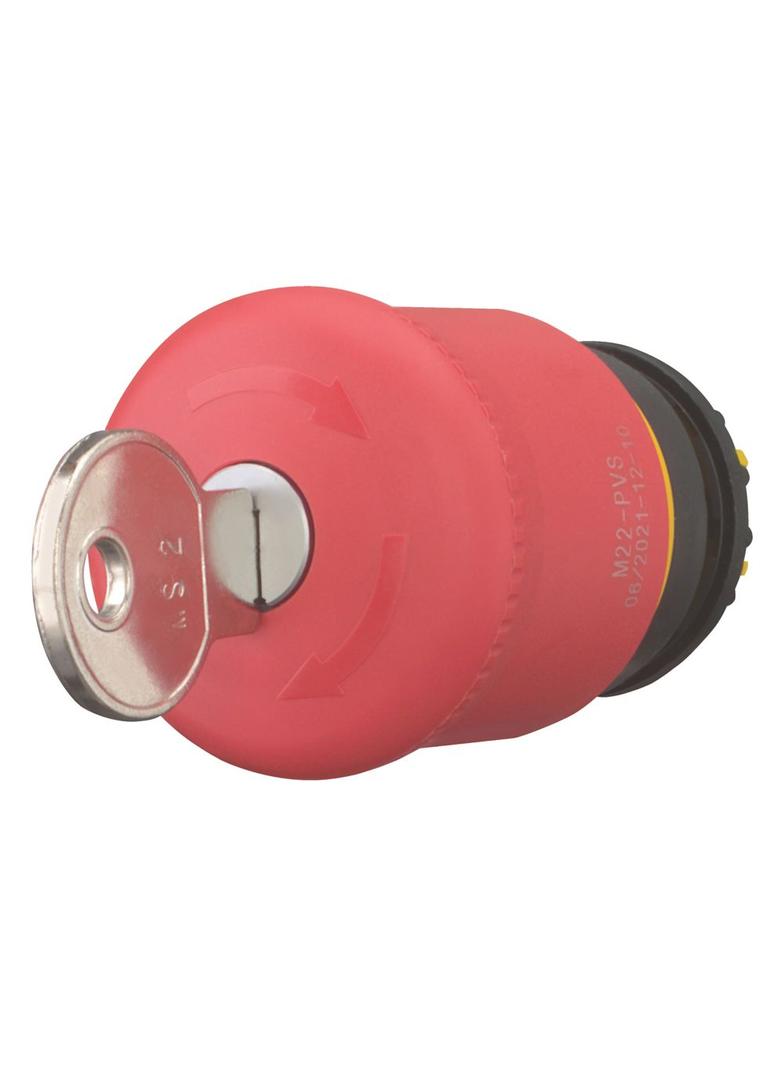 M22-PVS Przycisk bezpieczeństwa czerwony z kluczykiem bez podświetlenia 216879 EATON