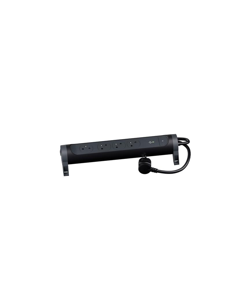 PRZEDŁUŻACZ PREMIUM, OBROTOWY, 4X2P+Z, Z OGRANICZNIKIEM PRZEPIĘĆ, Z PRZEWODEM 1.5 METRA 3X1.0 MM2 -
