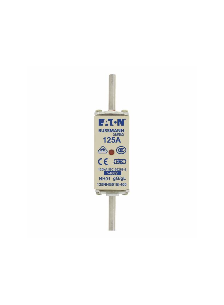 NH FUSE 125A 400V GG/GL SIZE 01 Wkładka NH01 125A 400V GL/GG podwójny wskaźnik 125NHG01B-400 EATON
