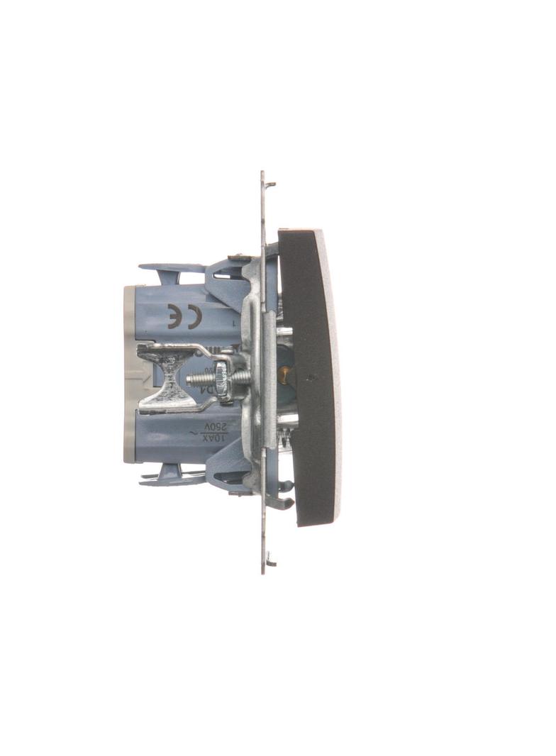 Simon 54 Przycisk pojedynczy rozwierny bez piktogramu 10A szybkozłączka brąz mat