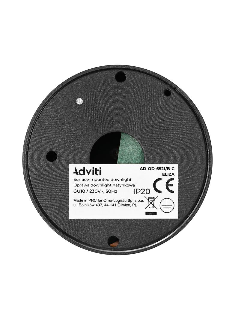 ELIZA, oprawa typu downlight, GU10 max. 35W, IP20, okrągła, czarno-złota, aluminium AD-OD-6521/B-C ORNO