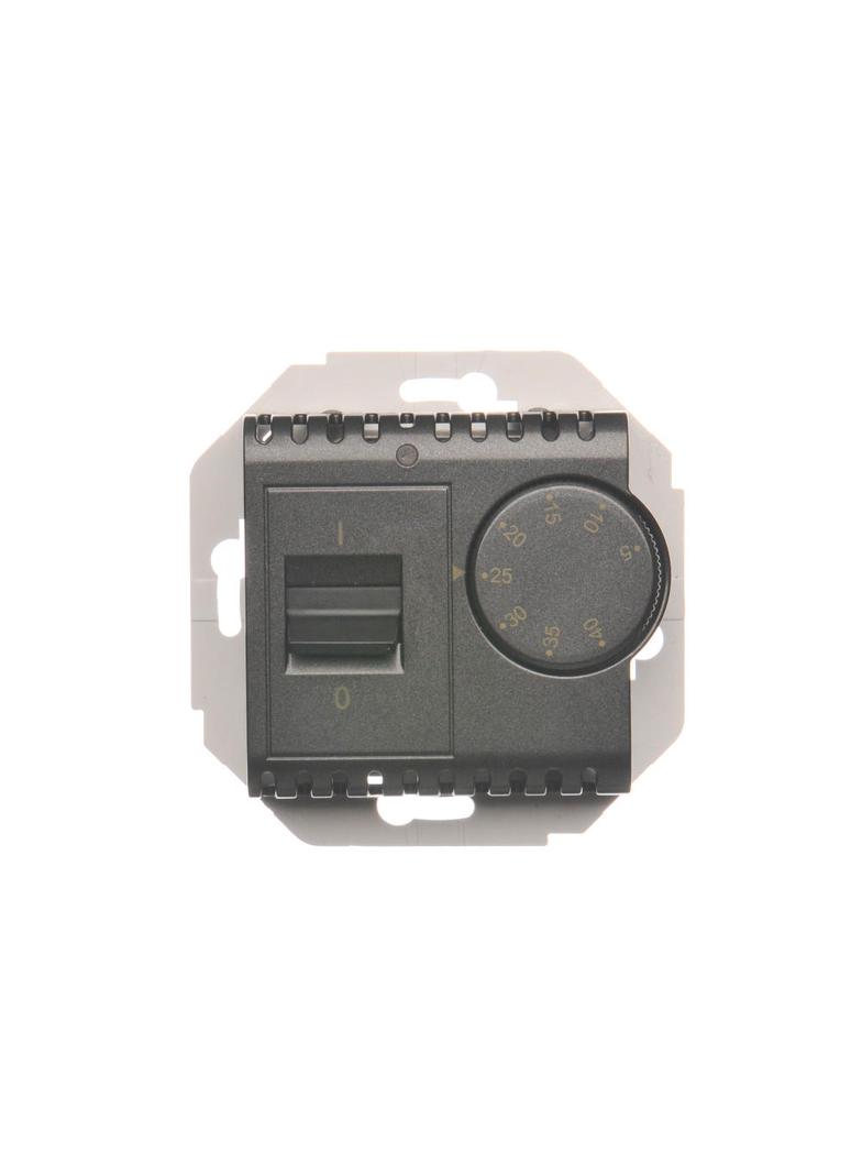 Simon 54 Regulator temperatury z czujnikiem wewnętrznym 16(2) A 230V. Montaż na wkręty antracyt