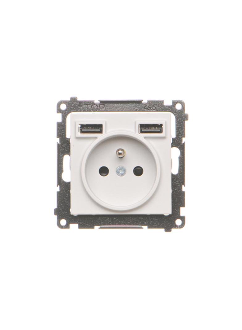 Simon 55 WMDW-001112-114 Gniazdo z zintegrowaną ładowarką 2xUSB A (modu