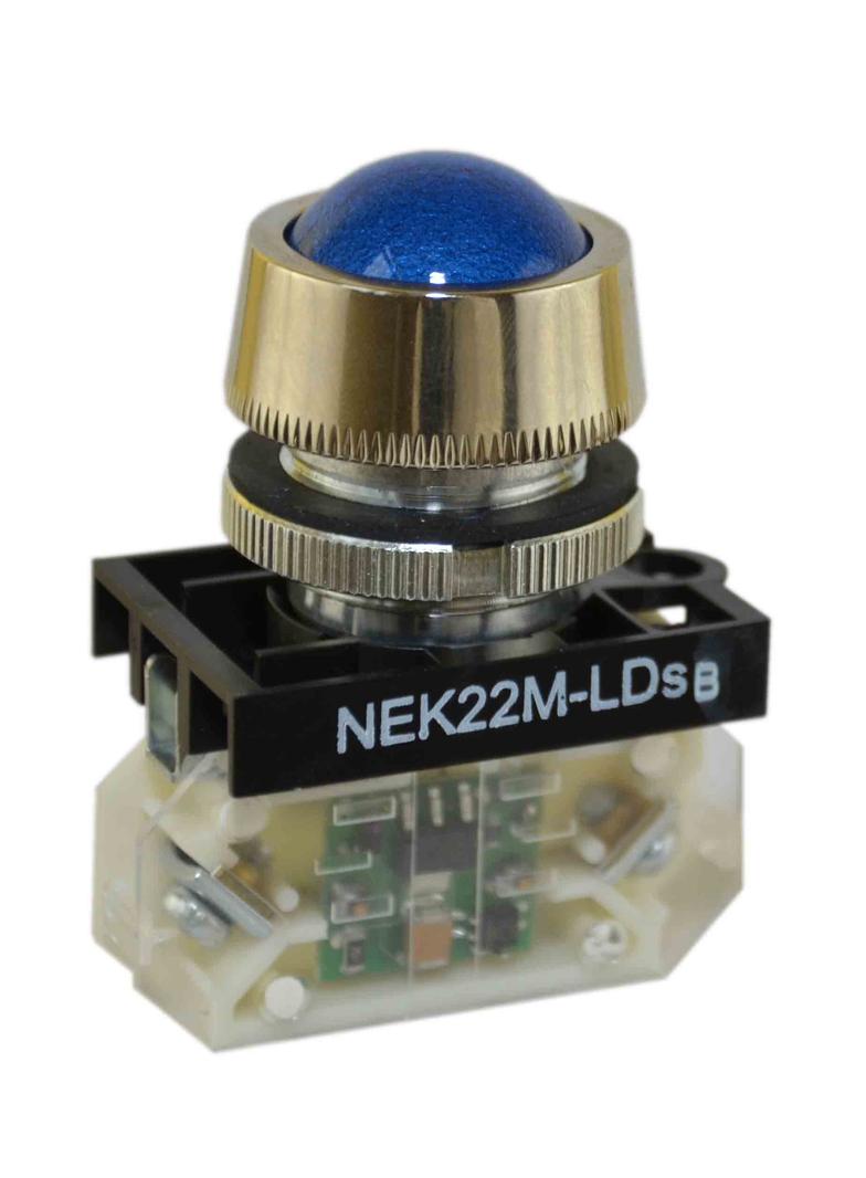 Lampka NEK22MLDSB 24-230V niebieska