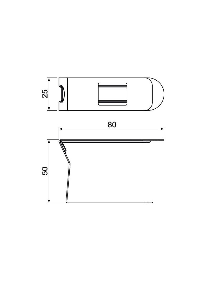 LKM/K, KLAMRA KAN.LKM 80MM METAL