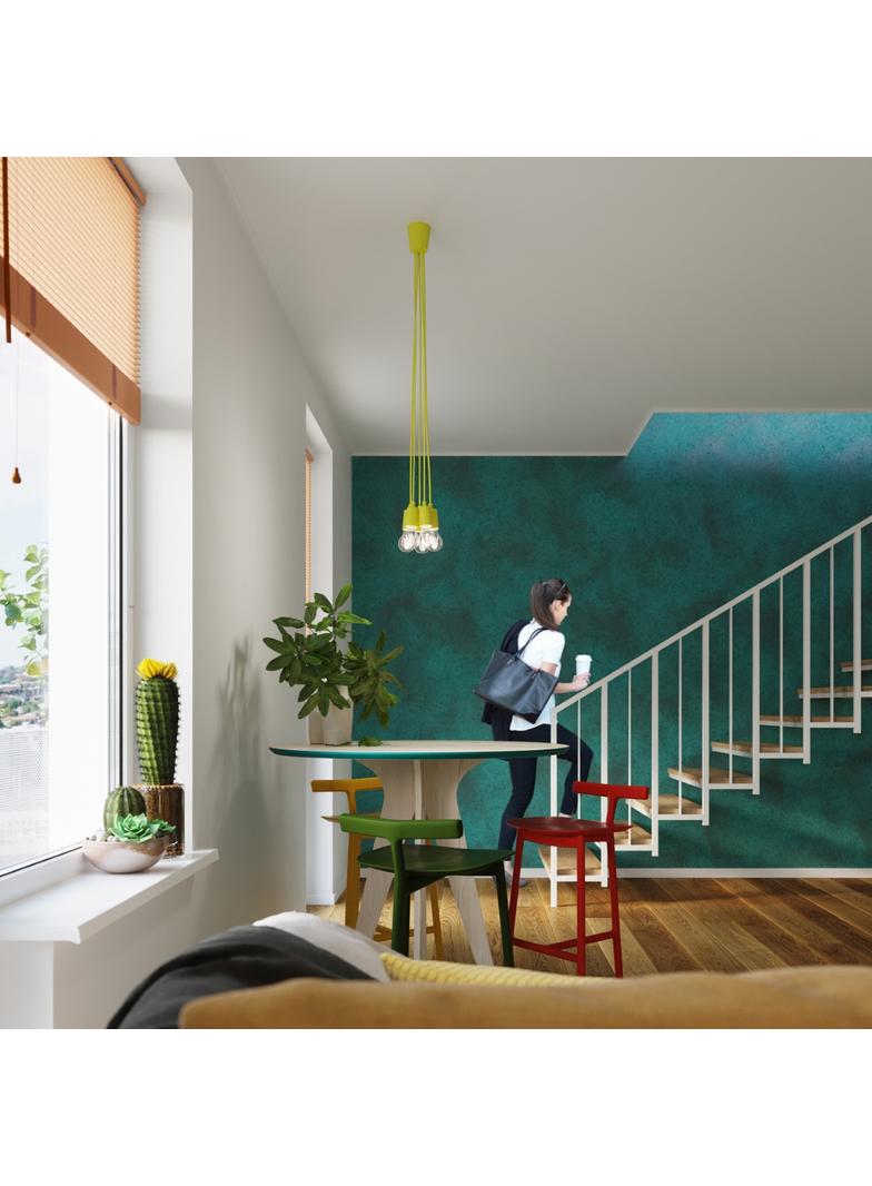 Sollux Lampa wisząca DIEGO 5 żółta SL.0580