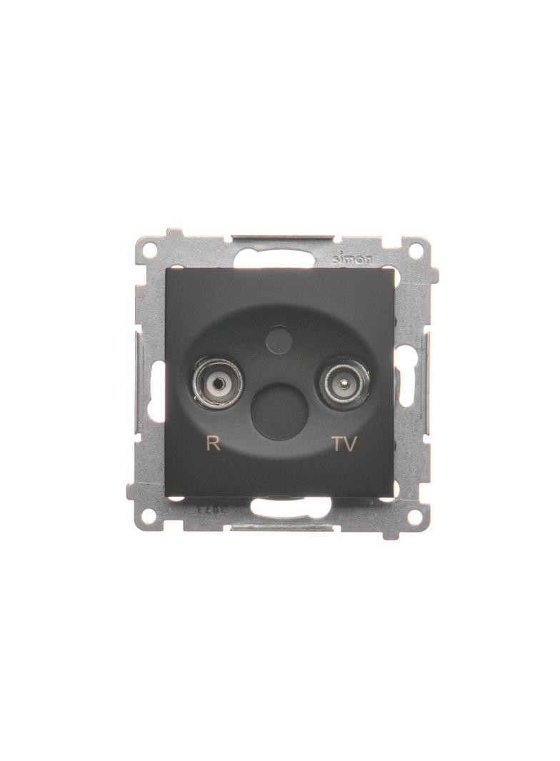 Simon 54 Gniazdo antenowe R-TV zakończeniowe do gniazd przelotowych czarny