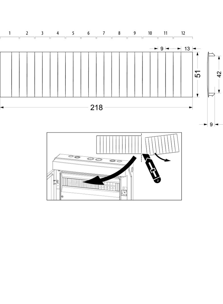 Maskownica modułów rozdzielnicy MMR-12 40.12 OPATÓWEK