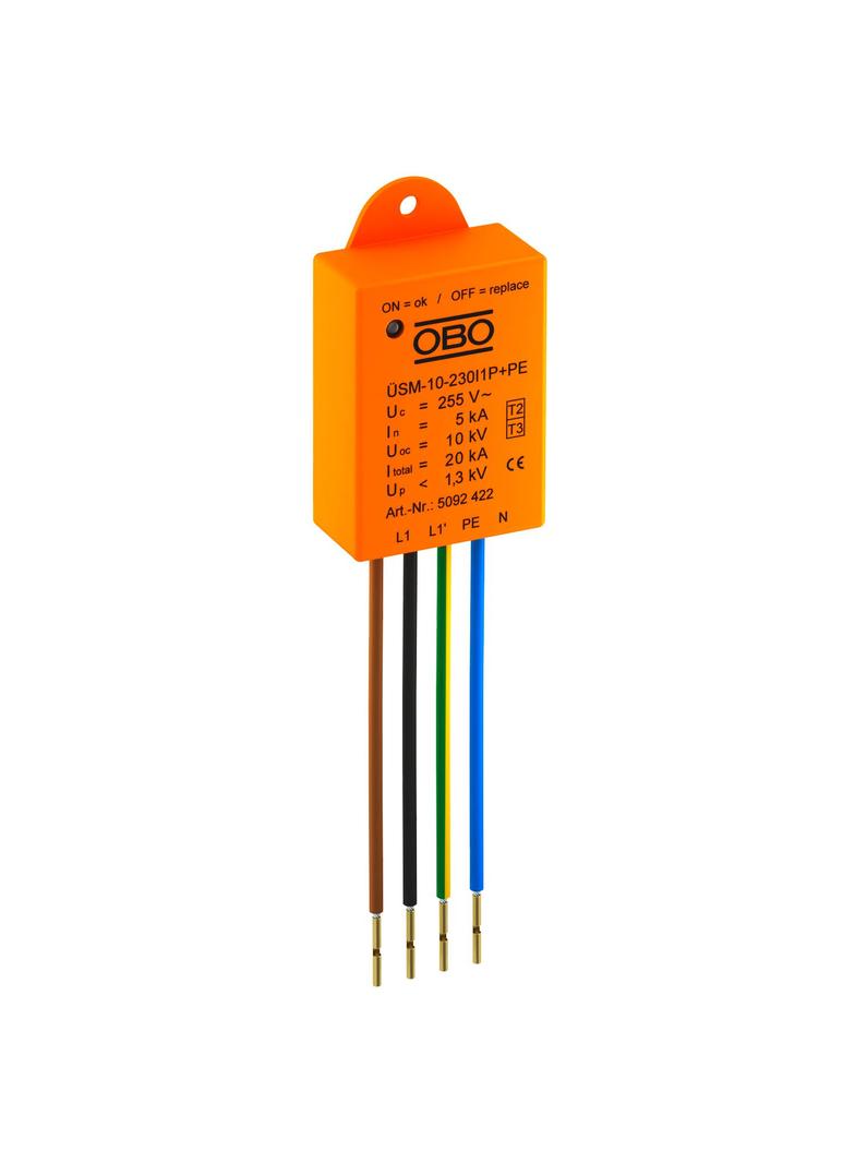 ÜSM-10-230I1P+PE Ogranicznik przepięć LED