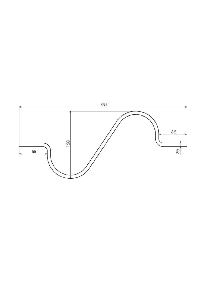 Łącznik elastyczny z drutu 8 mm, Alu