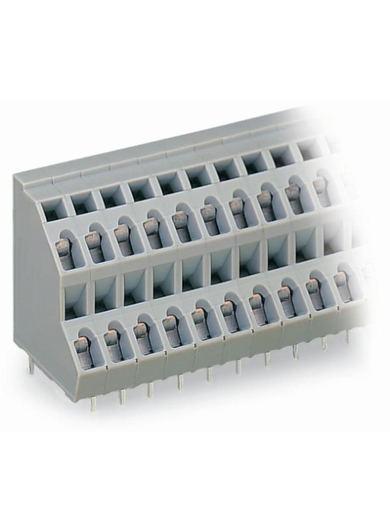 2-piętrowa listwa do pł. drukowanych 24-bieg. szara raster 5 mm