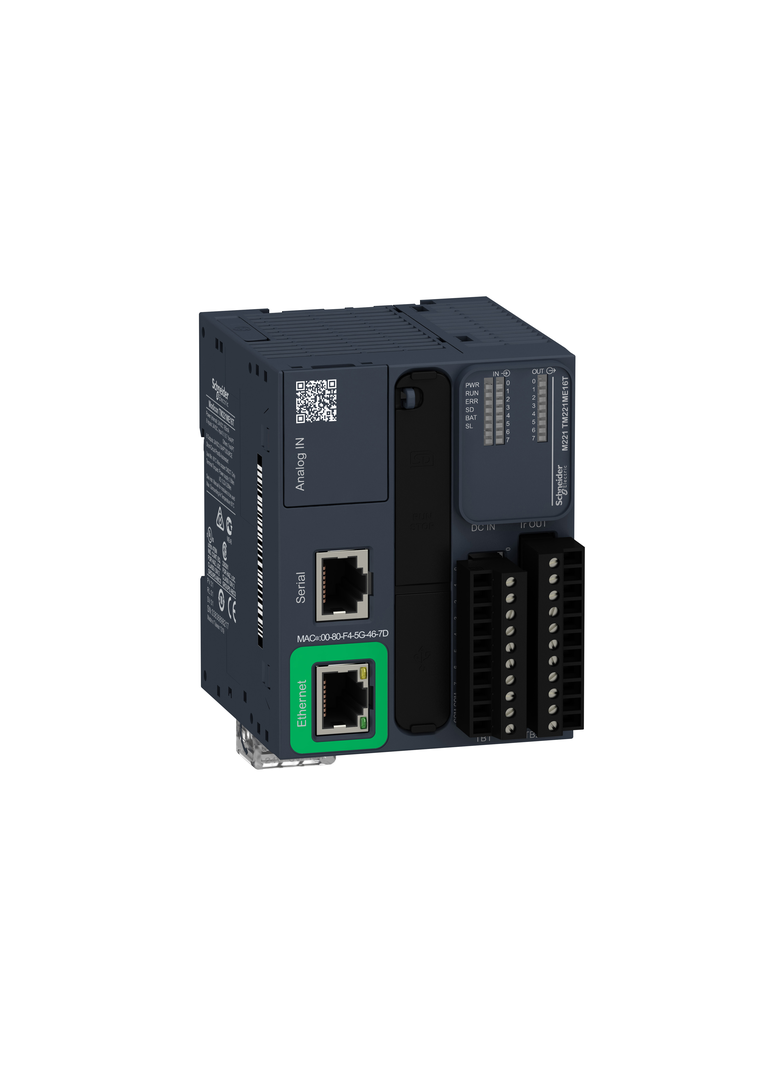 Sterownik modułowy RJ45 Ethernet 8 wejść 8 wyjść tranzystorowych PNP 24 VDC zaciski śrubowe Modicon