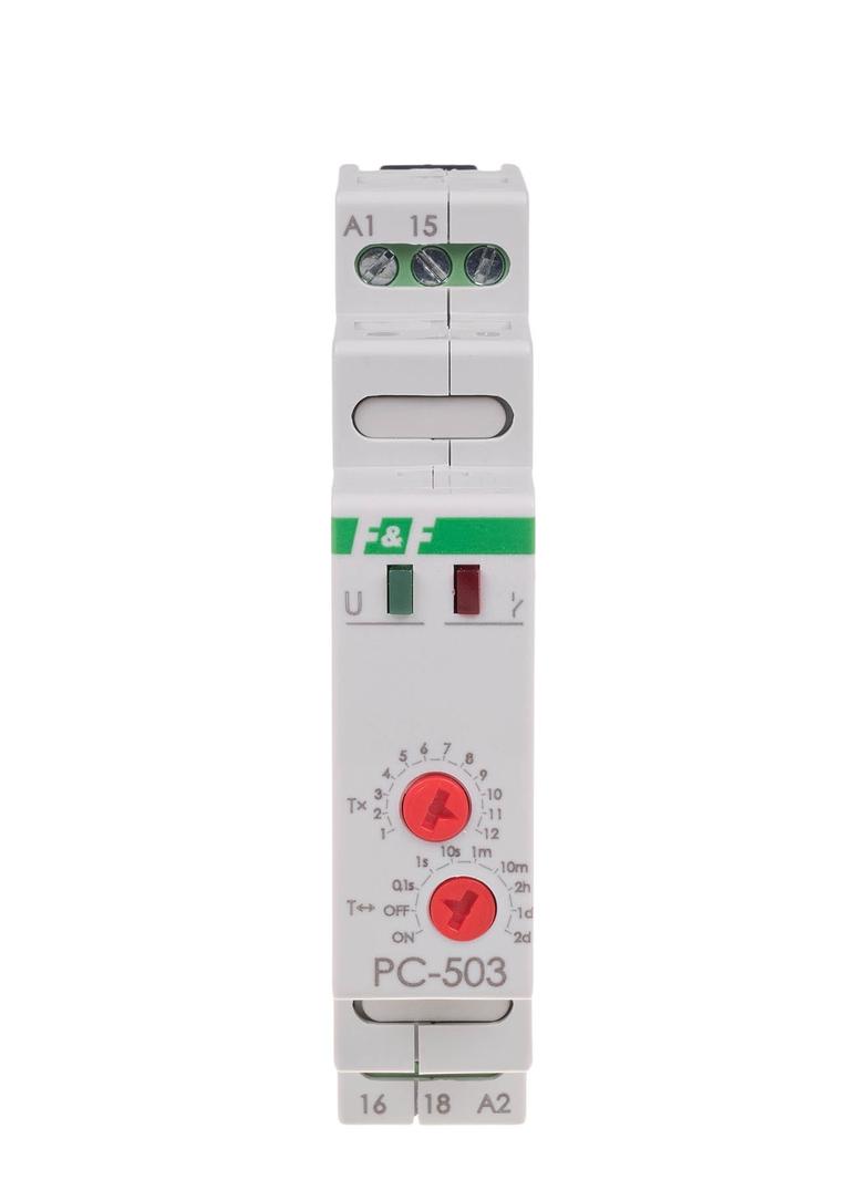 Przekaźnik czasowy awersyjny styki: 1Z/R 24V PC-503-24V F&F