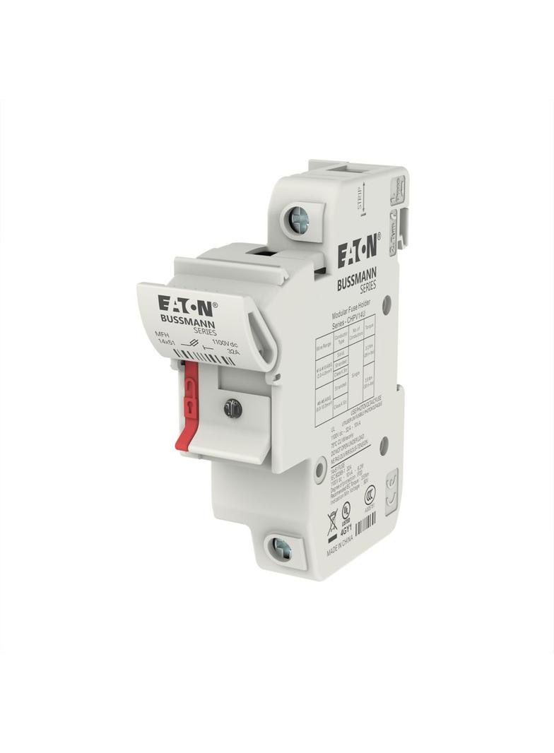 1 Pole 14x51 MFH PV Neon Indicator Podstawa wkł. cyl. 14x51 gPV 1p 32A 1500 Vdc wskaźnik fotow CHPV1