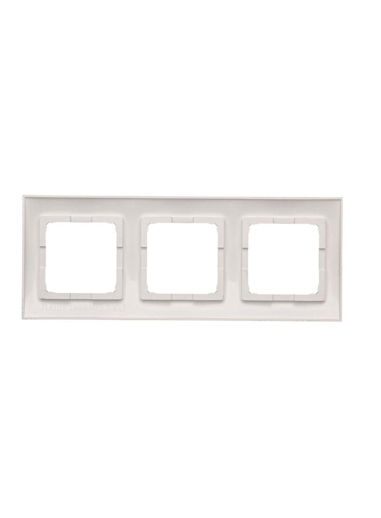 Simon 54 Premium Ramka 3-krotna PREMIUM do puszek karton-gips IP20 / IP44 srebrny mat DRK3/43 KONTAKT