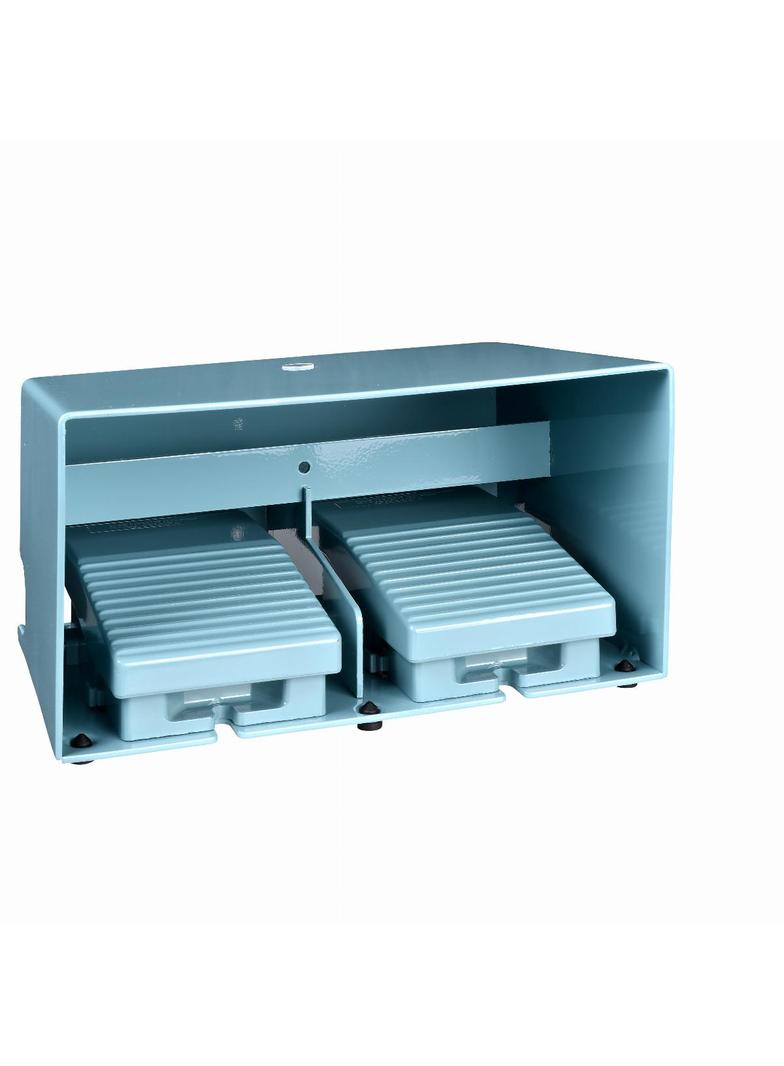 Harmony XPE Łącznik nożny podwójny z osłoną niebieski 2 NO+3 NC metalowy XPEM6210D Schneider
