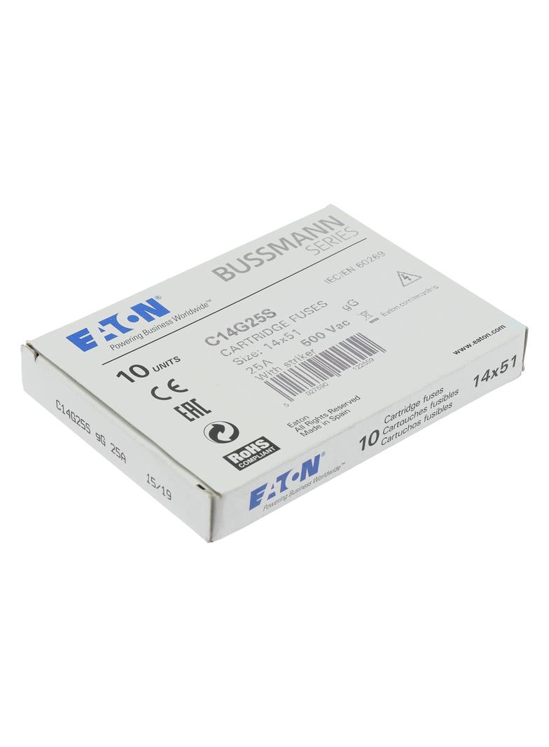 C14G25S Wkładka cylindryczna z wybijakiem 14x51 25A GG 690V AC C14G25S EATON