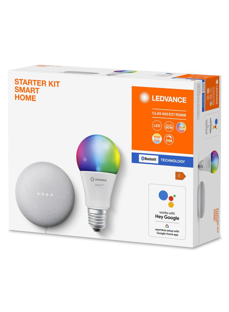 Lampa LED z głośnikiem GOOGLE NEST CH DACH CL A60 RGBW BT KIT