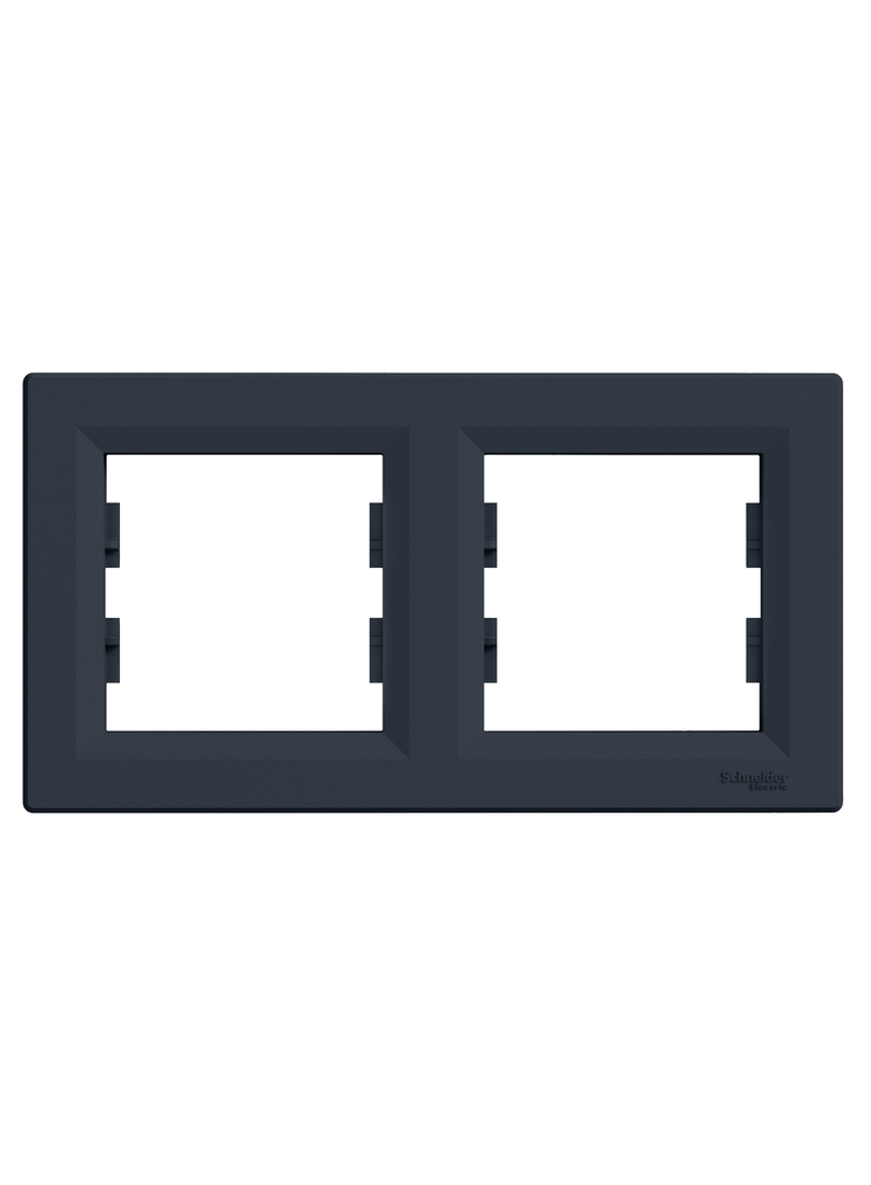 Asfora, ramka 2-krotna, pozioma, antracyt