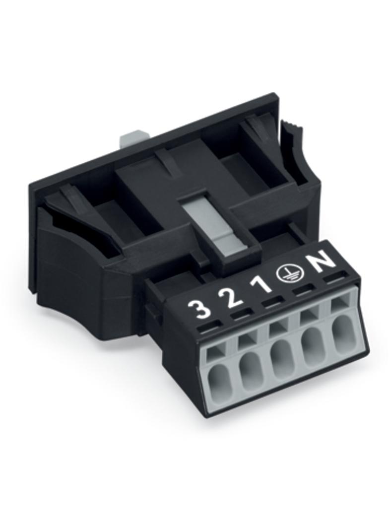 WINSTA MINI wtyk 5-torowy/opis SnapIn czarny /25szt./ WAGO