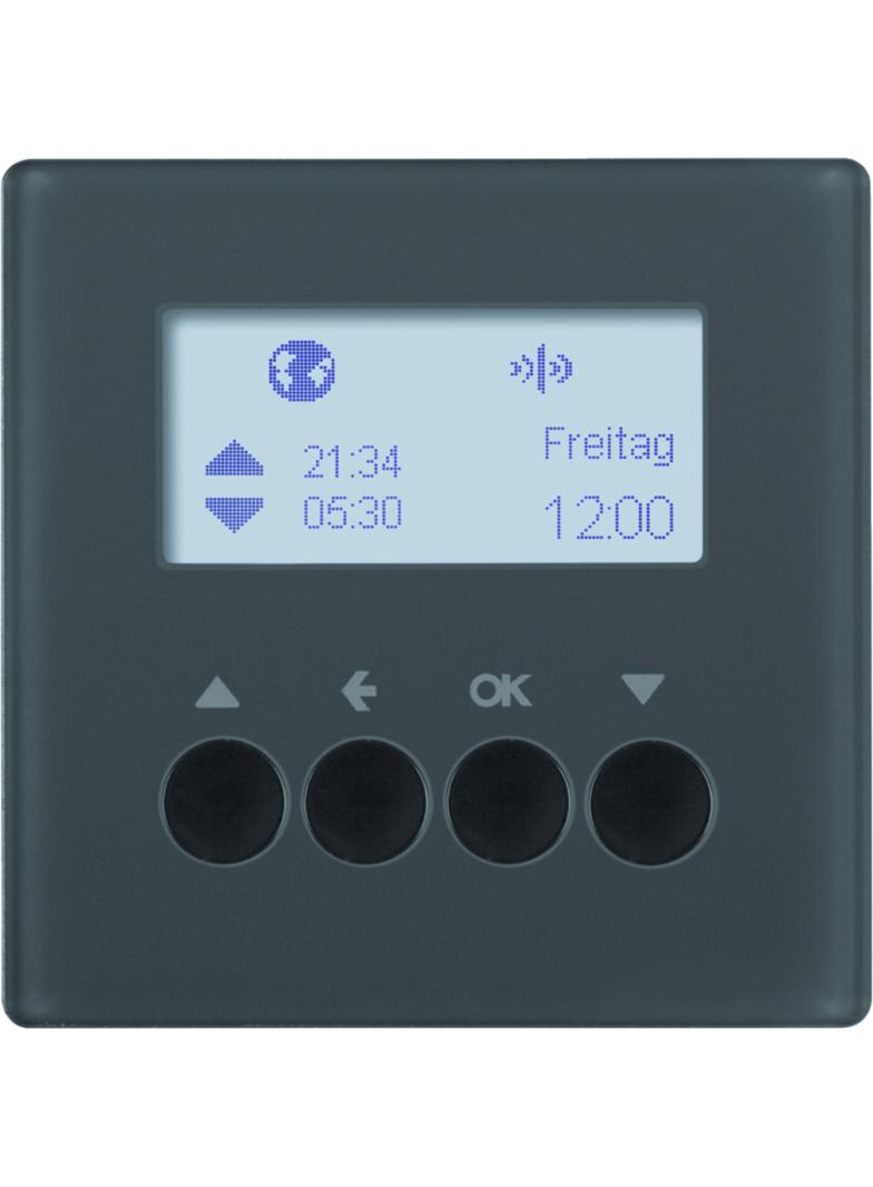 BERKER Q.x KNX RF quicklink Łącznik żaluzjowy do sterowników żaluzjowych i mechanizmów zasilających antracyt aksamit lakierowana 85745126 HAGER