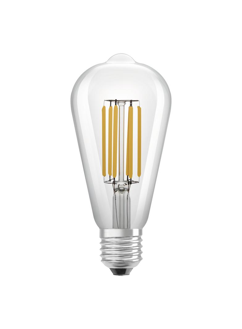 Lampa LED, klasyczny kształt bańki Edison 4W 830 230V szkło przezroczyste E27