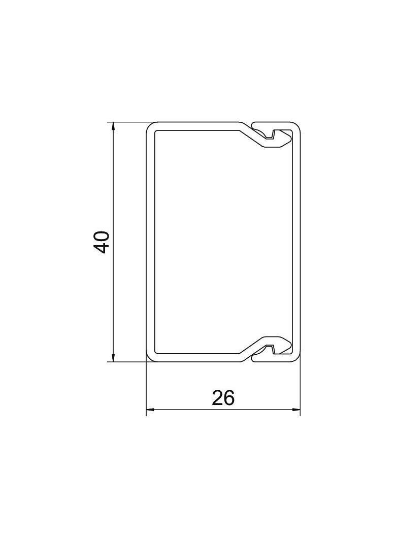 WDK 25040 KANAŁ ŚCIENNY I SUFITOWY 25X40X2000