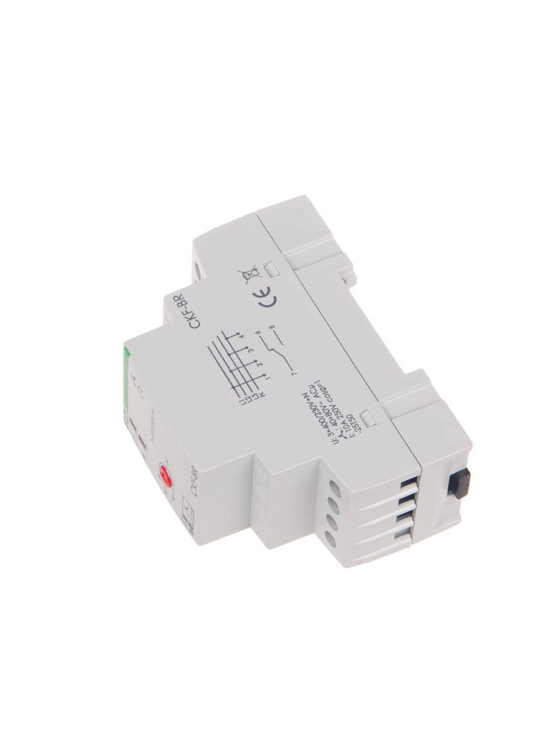 Mikroprocesorowy czujnik kolejności i zaniku faz z regulowanym progiem asymetrii, montaż na szynie D