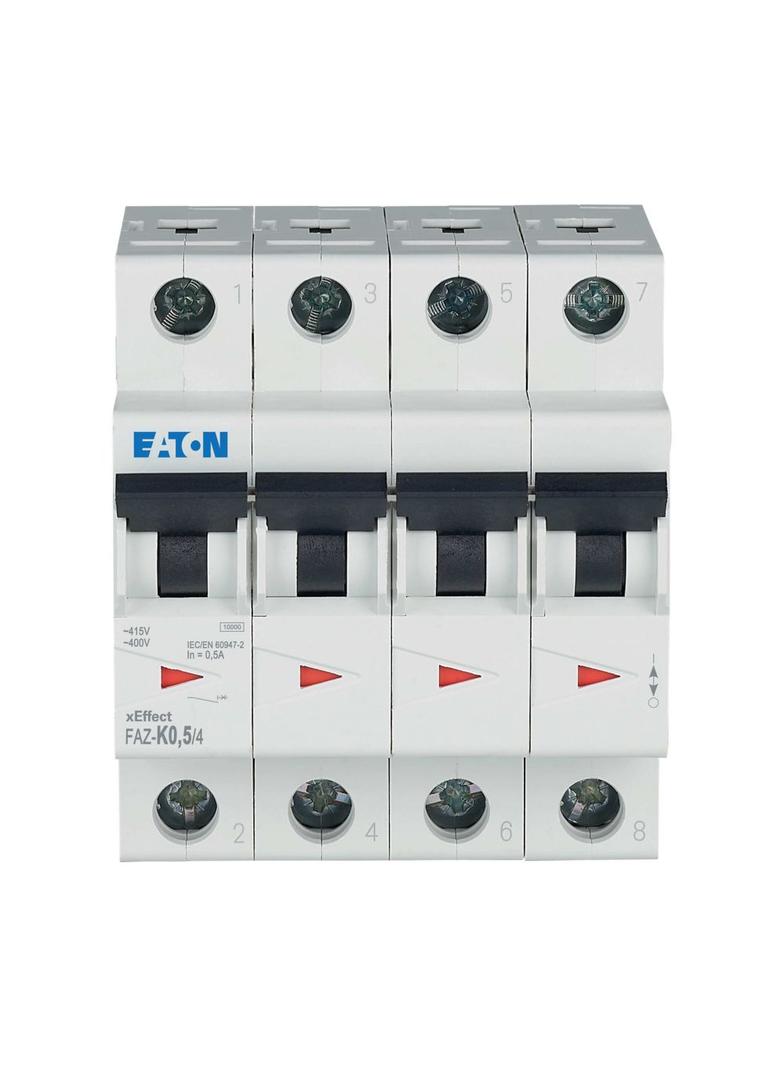 FAZ-K0,5/4 Wyłącznik nadprądowy 10kA K0,5A 4P 279089 EATON