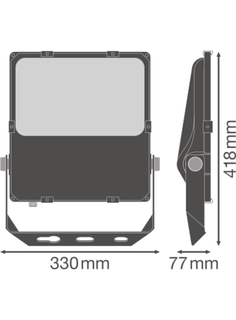 Naświetlacz FLOOD LED PERFORMANCE DALI 100W 4000K ASYM 55X110 black