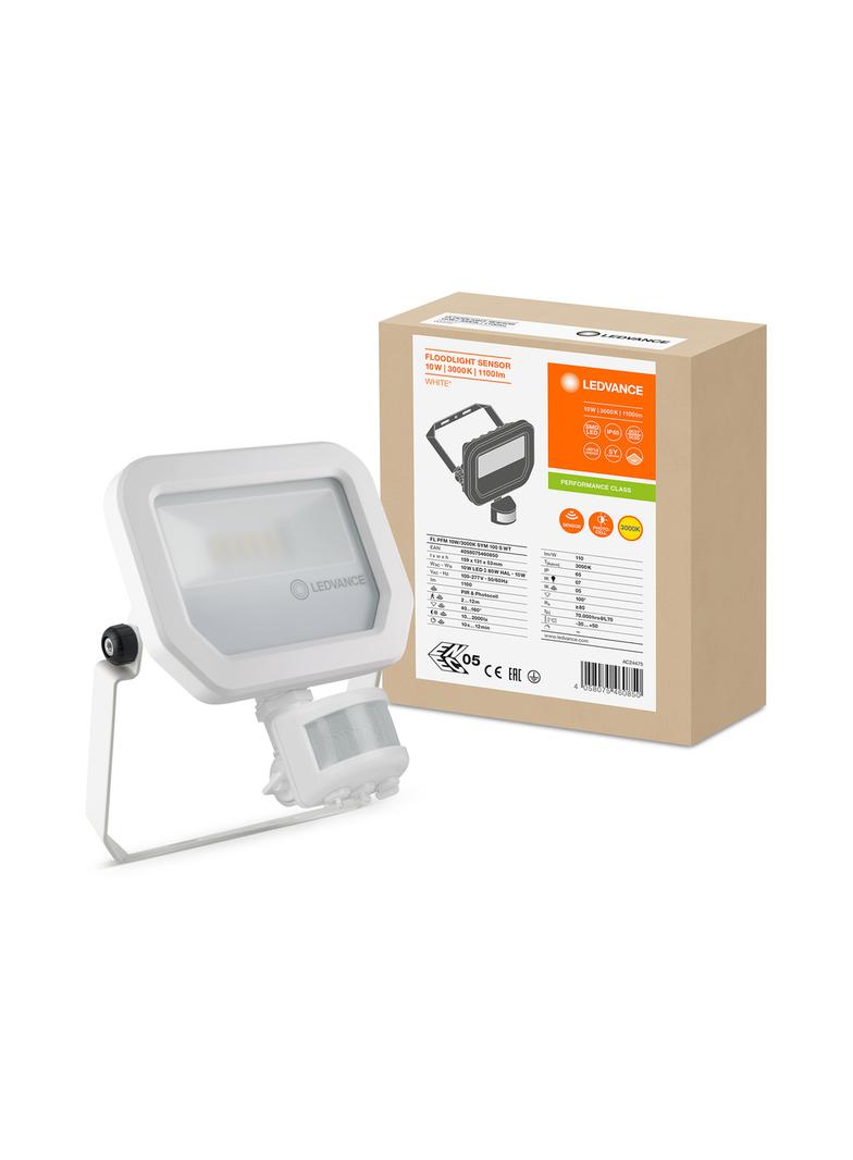 Naświetlacz FLOOD LED PERFORMANCE 10W 3000K SYM 100 SENSOR white
