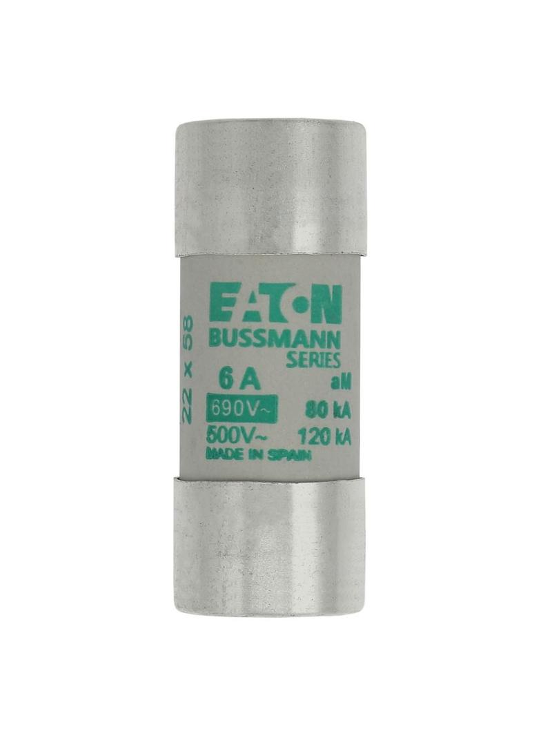 CYLINDRICAL FUSE 22 x 58 6A AM 690V AC Wkładka cylindryczna 22 x 58mm 6A AM 690V AC C22M6 EATON
