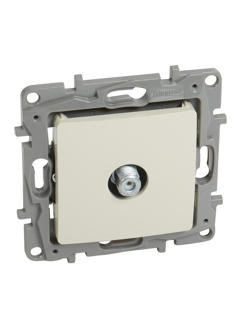 NILOE - GNIAZDO TV TYP  F  TYPU GWIAZDA 0-2400 MHZ 1 DB KREMOWE, Legrand