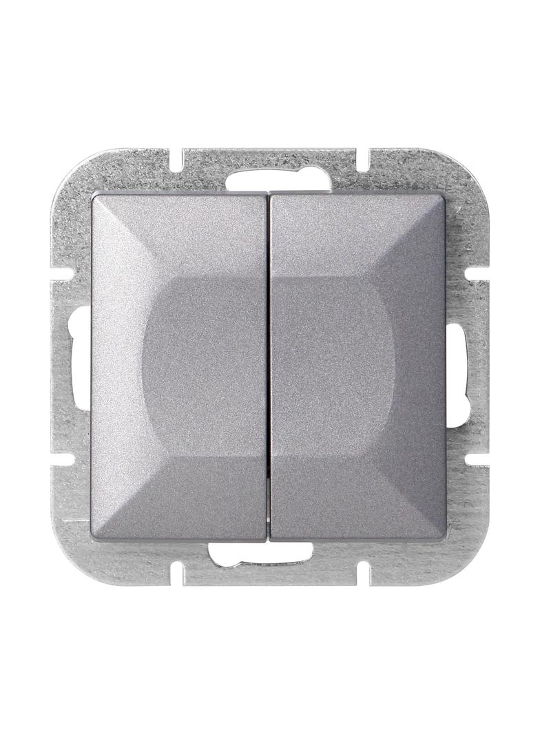 Łącznik podtynkowy świecznikowy Pearl, 10A, 250V, WP-2P, antracyt OR-OE-7701/A ORNO