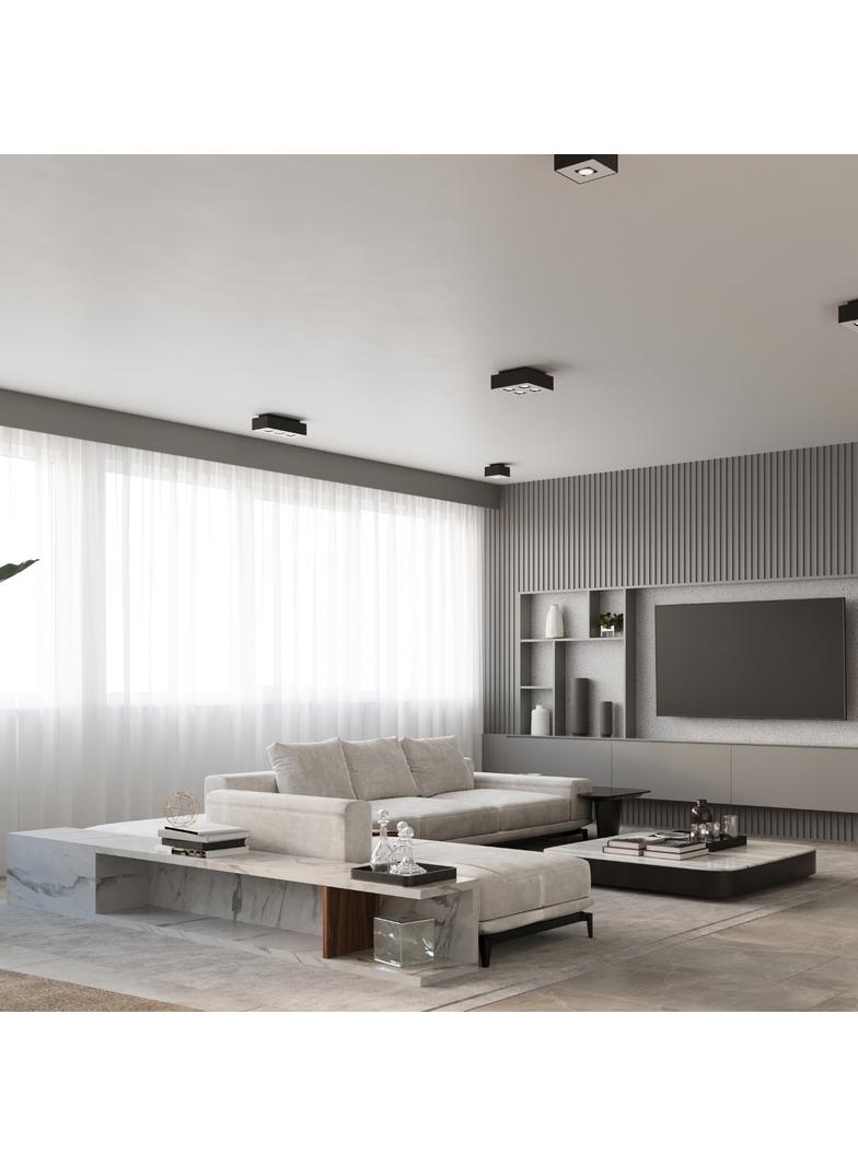 Sollux Plafon MONO 4 czarny SL.0073