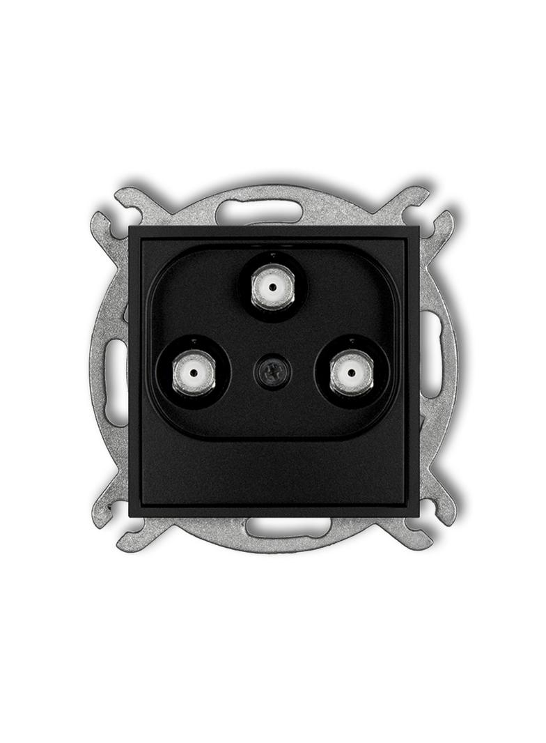 ICON Mechanizm gniazda multimedialnego 3F DATA (UPC) czarny mat