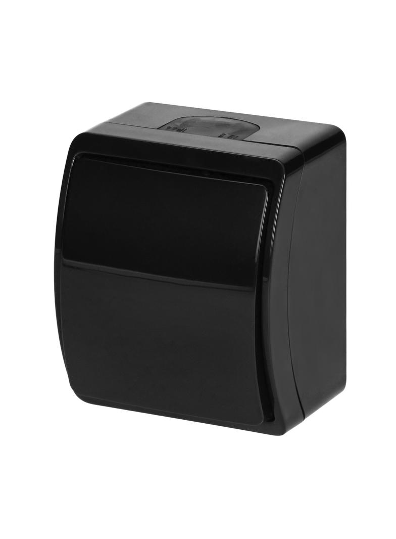 Łącznik jednobiegunowy n/t AQUATIC IP44 czarny 10 szt. OR-OE-7100/B/10 ORNO