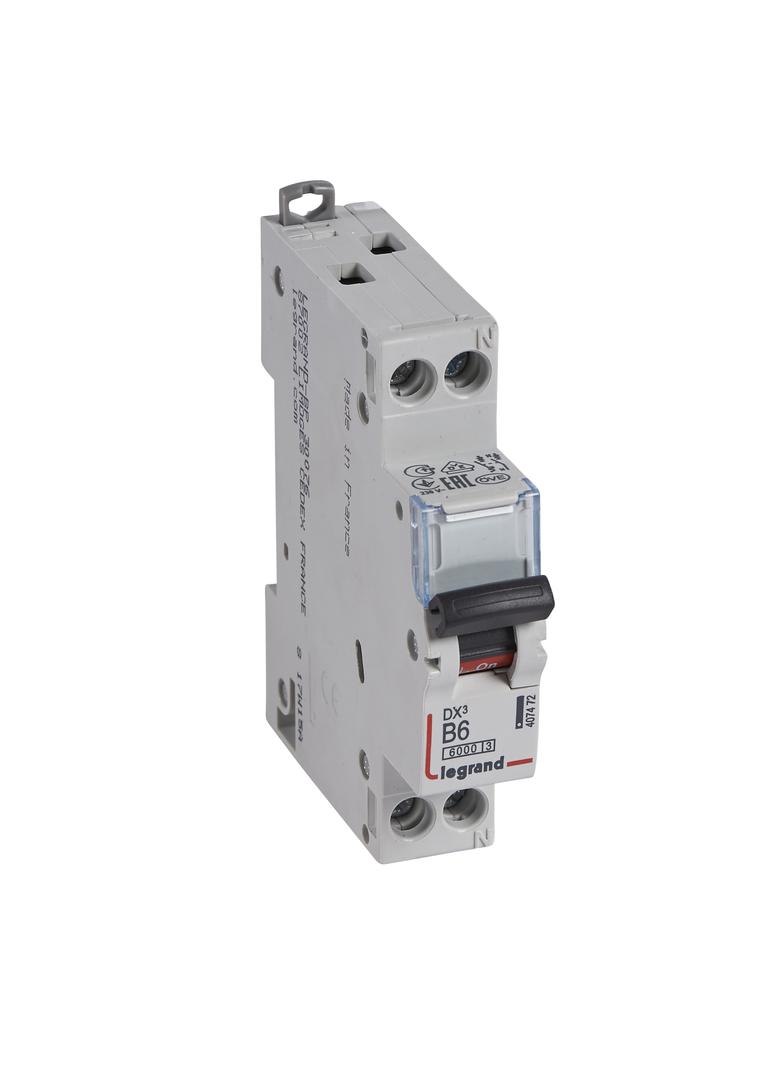 Wyłącznik Nadprądowy S 301N 1P+N B 6 6kA DX3 407472 LEGRAND