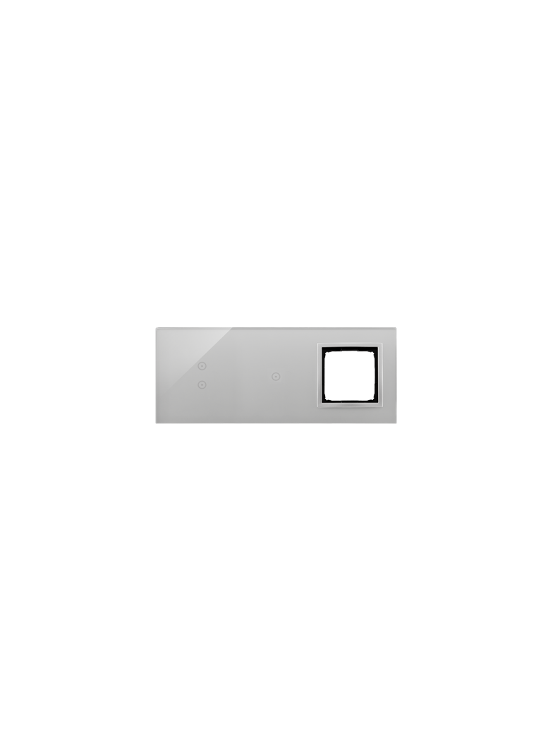Simon 54 Touch Panel dotykowy S54 Touch 3 moduły 2 pola dotykowe pionowe + 1 pola dotykowe + 1 otwór na osprzęt S54 srebrna mgła DSTR3310/71 KONTAKT